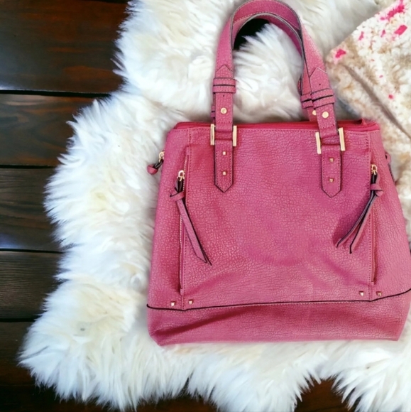 Maurice's Large Maroon Pebbled Faux Leather Work Bag Tote, Expandable Purse - Picture 11 of 11